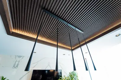 a room with a large window with a wooden ceiling at Sofia Paradise View Apartment in Sofia