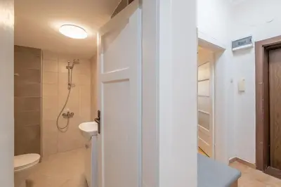 a bathroom with a toilet and a shower at Gorgeous 2 BDRM fully equipped flat, TOP location in Sofia