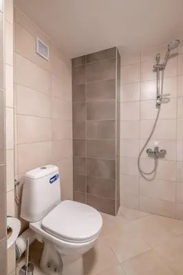 a bathroom with a toilet and a shower at Gorgeous 2 BDRM fully equipped flat, TOP location in Sofia