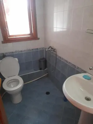 a bathroom with a toilet and a sink at Къща за гости Дани in Govedartsi