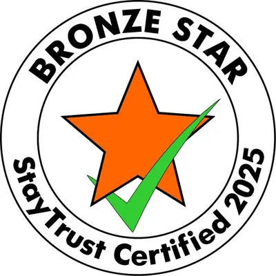 a star in a circle with the promise star trust certificate at 