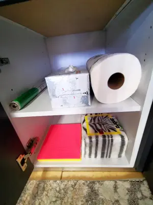 a white shelf with a toilet and a box at Viva 3 Grand monastery in Pamporovo