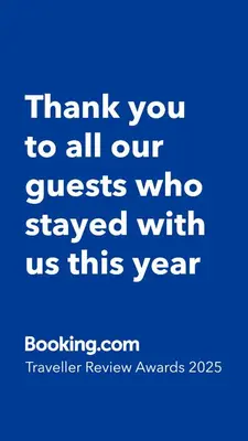 a blue background with the words thank you to all our guests who stayed with us at Rare view in Plovdiv