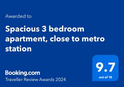 a screenshot of a phone with the wordsynchronous bedroom apartment at Spacious 3 bedroom apartment, close to metro station in Sofia