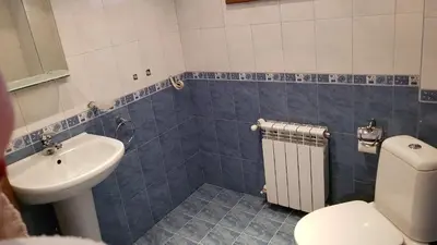 a bathroom with a toilet and a sink at Denis Guest house in Koprivshtitsa