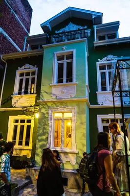 a group of people standing in front of a building at Serdika Old City House in Sofia