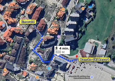a map of the approximate location of the resort at DeLuxe Apartment 2OOm from Gondola in Bansko