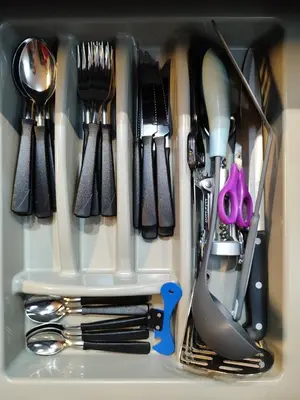 a drawer filled with utensils and spatulas at View apartment #2 in Bansko