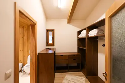 a bathroom with a sink and a toilet at Villa Katerina Deluxe w Sauna - Pirin Golf and Country Club in Bansko