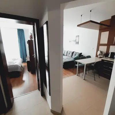 a view of a living room and a dining room at Апартамент В204 Belvedere Holiday Club in Bansko
