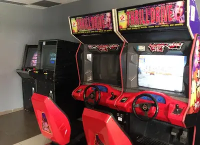 a video game console with two video game machines at Апартамент Belvedere G106 in Bansko
