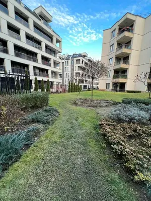 an empty yard in front of a building at Boston Cozy Elegant Family Apt w Parking Near NSA in Sofia