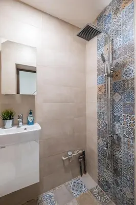 a bathroom with a shower and a sink at Orange friendly apartment near Vitosha blvd in Sofia