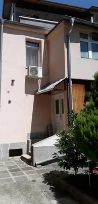 a building with a air conditioner in a window at Studio V Plovdiv in Plovdiv