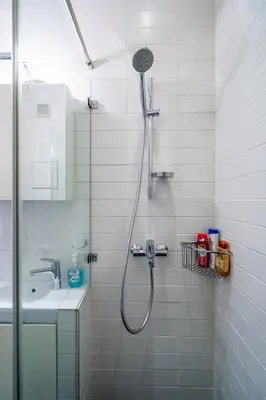 a bathroom with a shower and a sink at Opera in Sofia