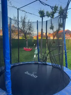 a batting cage on a trampoline at WhiteBoxApartment in Kyustendil