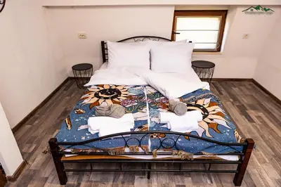 a bedroom with a bed in a room at Докторската къща in Sapareva Banya