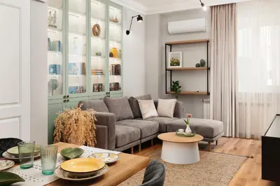 a living room with a couch and a table at Brand New 2 bdr Luxury Apartment in Top Centre in Sofia