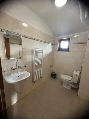 a bathroom with a sink and a toilet at Роси Студио Банско in Bansko