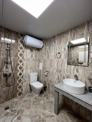 a bathroom with a toilet and a sink at GREEN PARK Apartments and rooms for guests in Asenovgrad