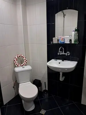 a bathroom with a toilet and a sink at Katerci in Trigrad