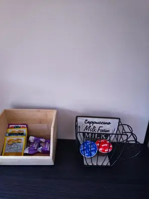 a box of cheese and a box of milk at The View Apartment in Plovdiv