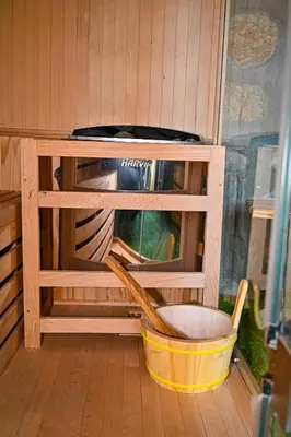 a wooden shelf with a bowl in a room at Къща за гости ФЪН ШУЙ 88 in Dobrinishte