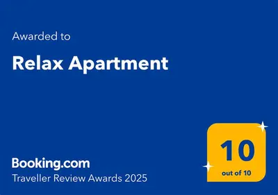 a yellow box with the text translated to relax appointment at Relax Apartment in Sofia