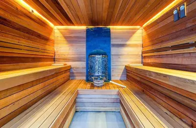 a sauna with a jacuzziificialificialificialificialificialificialificial at 650m Ski in&out - Studio - FREE SPA and Parking in Bansko