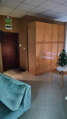 a living room with a couch and a christmas tree at Apartments in Ramada 2 Complex in Bansko