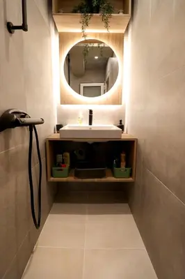 a bathroom with a sink and a mirror at NEW Oasis in the heart of Sofia in Sofia