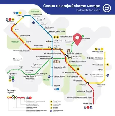 a map of the ayayanota hr colombia metro map at Oborishte Family Elegance with Garden View in Sofia