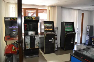 a group of video game machines in a room at Belvedere Holiday Club 2Bedroom Apartment F201 in Bansko