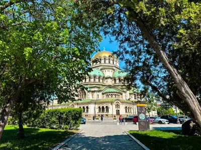 a large building with a dome on top of it at Prime Spot - 2BR -15BTH - Next to Nevsky Church in Sofia
