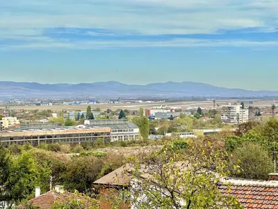 a view of a city with buildings and trees at Work Friendly 2BR AC Terrace Str Parking in Sofia