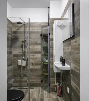 a bathroom with a shower and a sink at Cozy 1BD Flat Close to the City Center by Flat Mаnager in Sofia