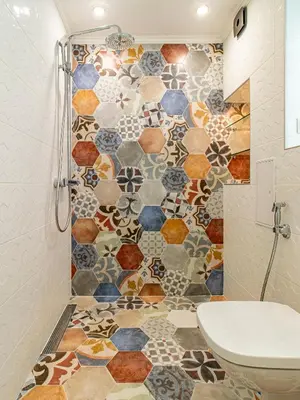 a bathroom with a tiled shower with a toilet at Stay Inspired - Sofia Retreat in Sofia
