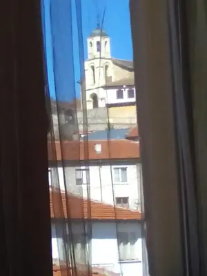 a view of a building from a window at Hotel Hinovi Hvoyna in Hvoyna