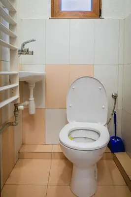 a bathroom with a toilet and a sink at Cozy Luxurious Apartment Next to Borovets and Rila mountain in Govedartsi
