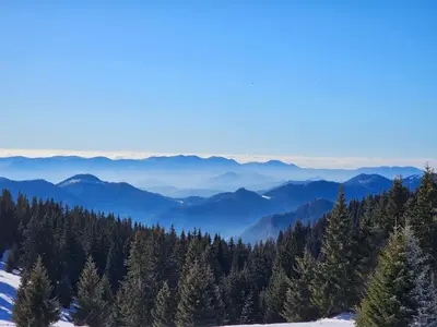 a view of the mountains from the top at Viva 4-A-23 Apartment ski to the door complex Grand Monastery Pamporovo in Pamporovo