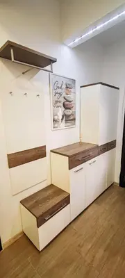 a kitchen with white cabinets and a counter top at Spacious, Comfortable Top Central Apartment in Sofia