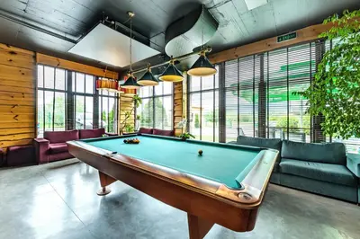 a billiard room with a pool table at Sunny Mountain View apartment in Razlog