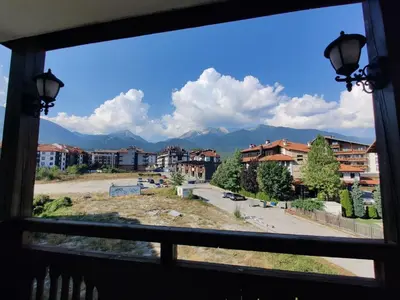 a view of a city from a window at Fenix Emerald in Bansko