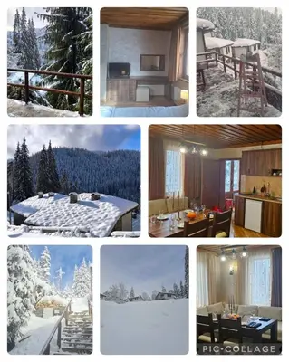 a collage of pictures of different houses and snow at Комплекс БОЖИДАРИЦА in Progled
