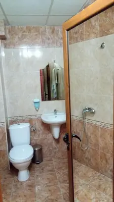 a bathroom with a toilet and a sink at Motel Elegance in Sandanski