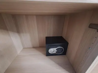 a small speaker in a corner of a room at Rila Park ap by the Slopes in Borovets