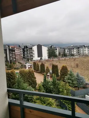 a view of a city from a balcony at Pirin Views Aspen A337 in Razlog