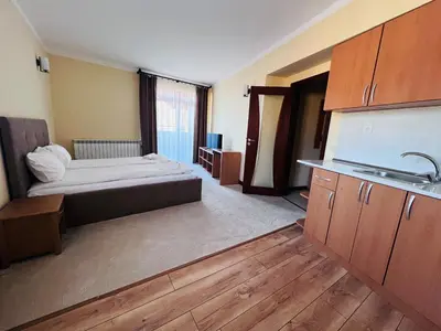 a room with a bed and a sink in it at Ardo Hill Spa Hotel and Restaurant in Sarnitsa