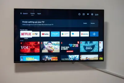 a television screen with the homepage of a website at Martin's Treasure TOP CENTER in Sofia