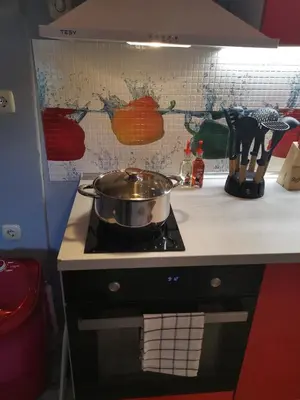 a pot on top of a stove in a kitchen at D1 LOFT-Top center with free parking in Sofia